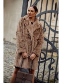 Women\'s dark beige fur coat 2118 - Online store - Boutique